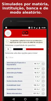 Simulado Concursos Contador android App screenshot 2